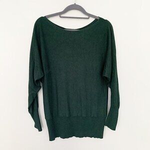 5/$25 Lark & Ro dark hunter green long sleeve super soft sweater - Small